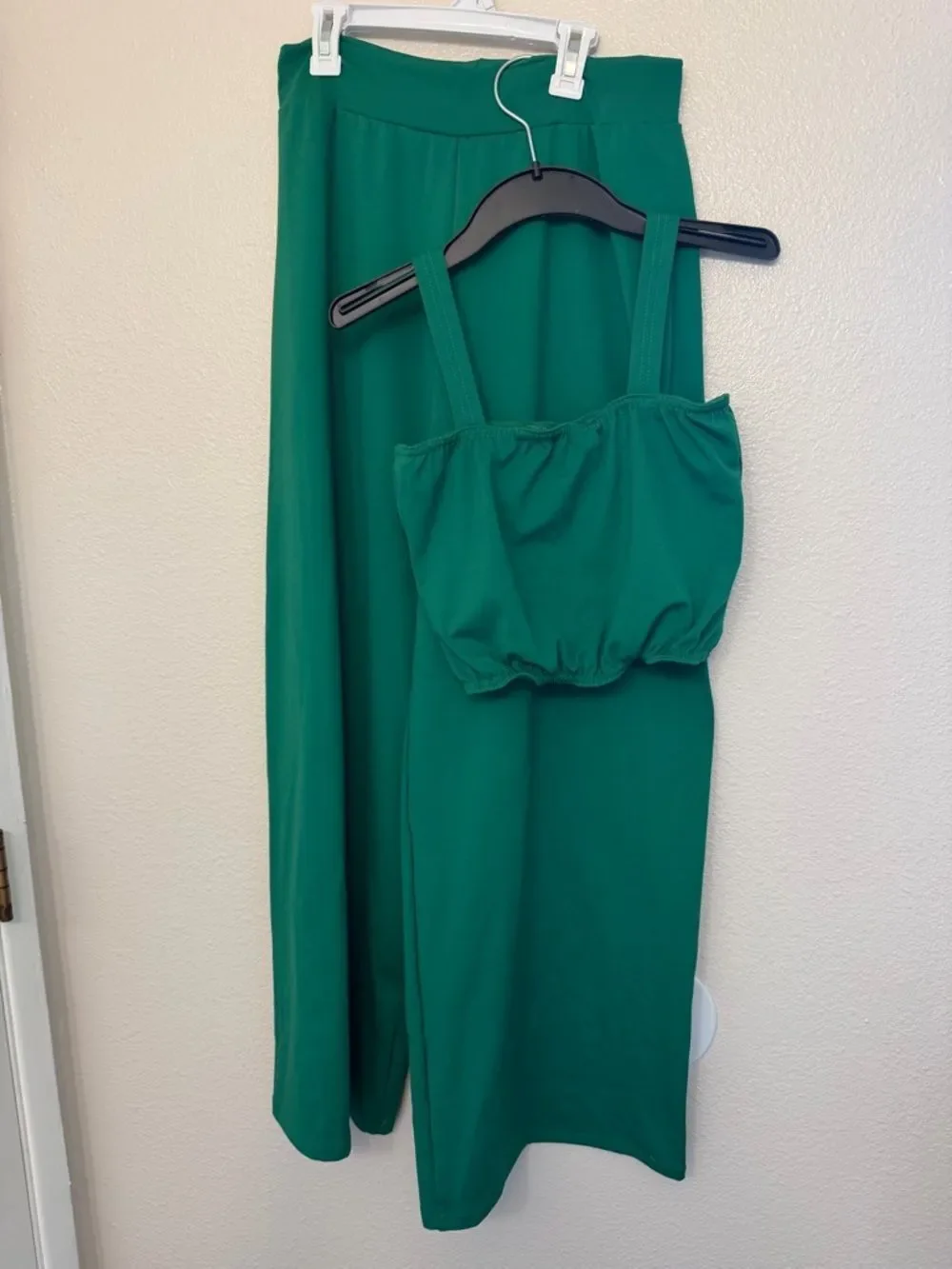 Kelle 2 piece leotard Dance Costume wide leg pants green DOLLHOUSE 3631 LA